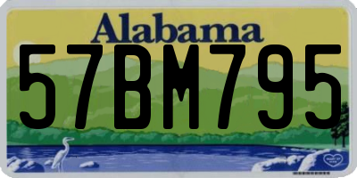 AL license plate 57BM795