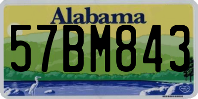 AL license plate 57BM843