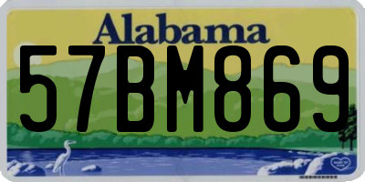 AL license plate 57BM869
