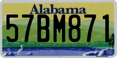 AL license plate 57BM871