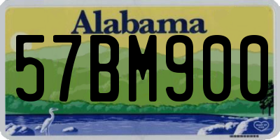 AL license plate 57BM900
