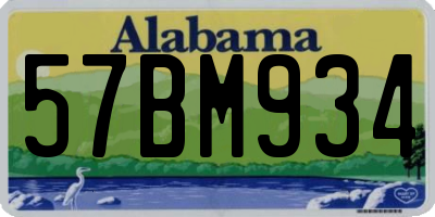 AL license plate 57BM934