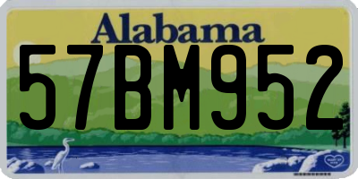 AL license plate 57BM952