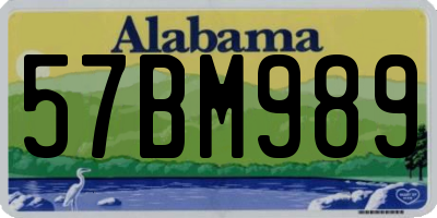 AL license plate 57BM989