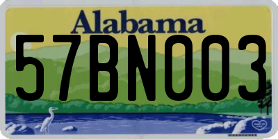 AL license plate 57BN003