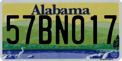 AL license plate 57BN017