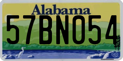 AL license plate 57BN054