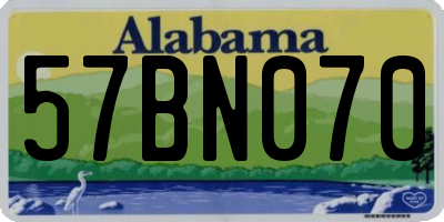 AL license plate 57BN070