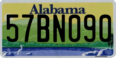 AL license plate 57BN090