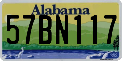 AL license plate 57BN117
