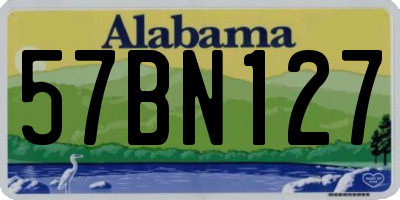AL license plate 57BN127