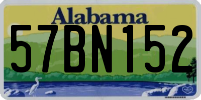 AL license plate 57BN152