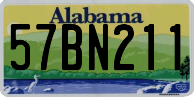 AL license plate 57BN211