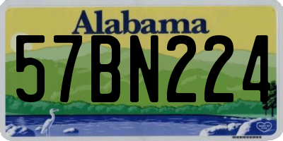 AL license plate 57BN224