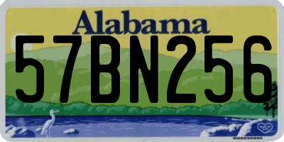 AL license plate 57BN256