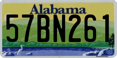 AL license plate 57BN261