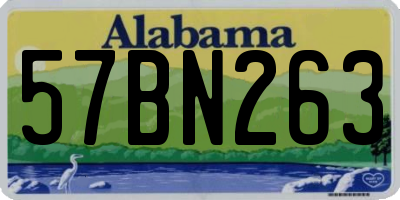 AL license plate 57BN263