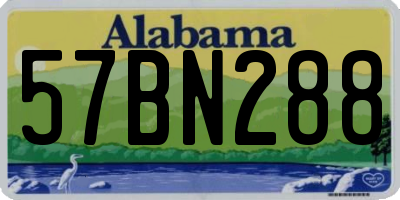 AL license plate 57BN288