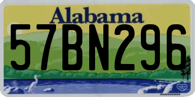 AL license plate 57BN296