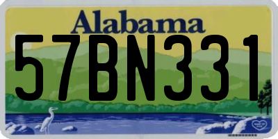 AL license plate 57BN331