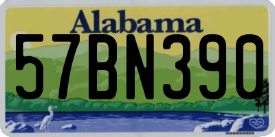 AL license plate 57BN390