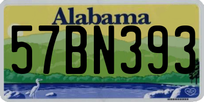 AL license plate 57BN393