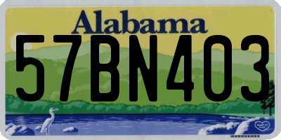 AL license plate 57BN403