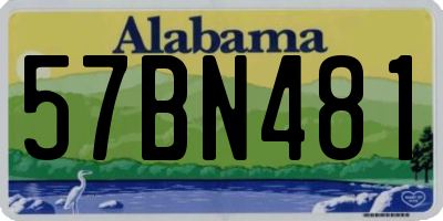 AL license plate 57BN481