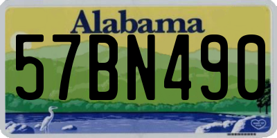 AL license plate 57BN490