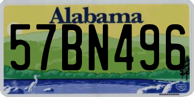 AL license plate 57BN496