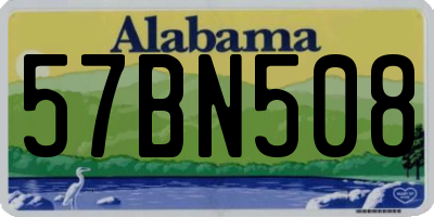 AL license plate 57BN508