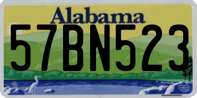 AL license plate 57BN523
