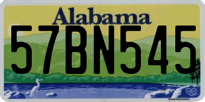 AL license plate 57BN545