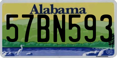 AL license plate 57BN593