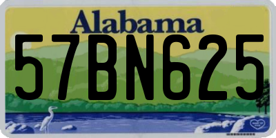 AL license plate 57BN625