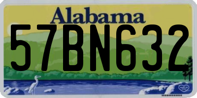 AL license plate 57BN632
