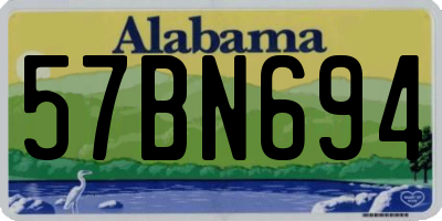 AL license plate 57BN694
