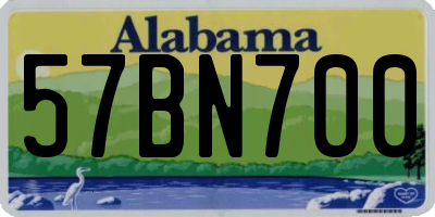 AL license plate 57BN700