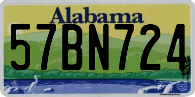 AL license plate 57BN724