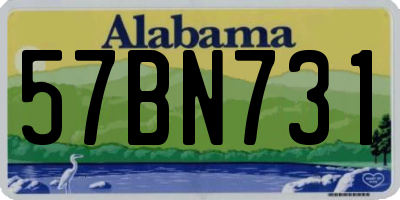 AL license plate 57BN731