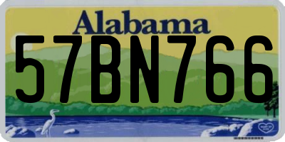 AL license plate 57BN766