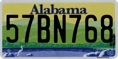 AL license plate 57BN768
