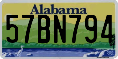 AL license plate 57BN794