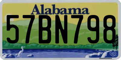 AL license plate 57BN798