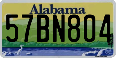 AL license plate 57BN804