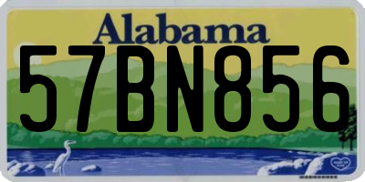 AL license plate 57BN856