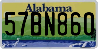 AL license plate 57BN860