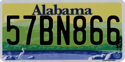 AL license plate 57BN866