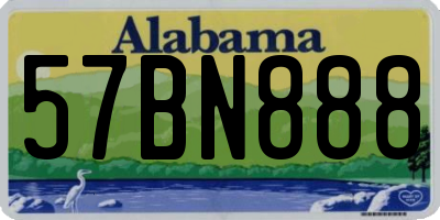 AL license plate 57BN888