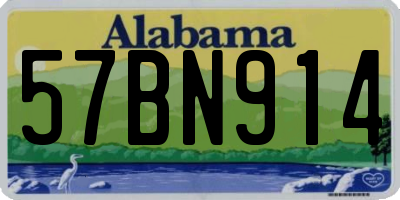 AL license plate 57BN914